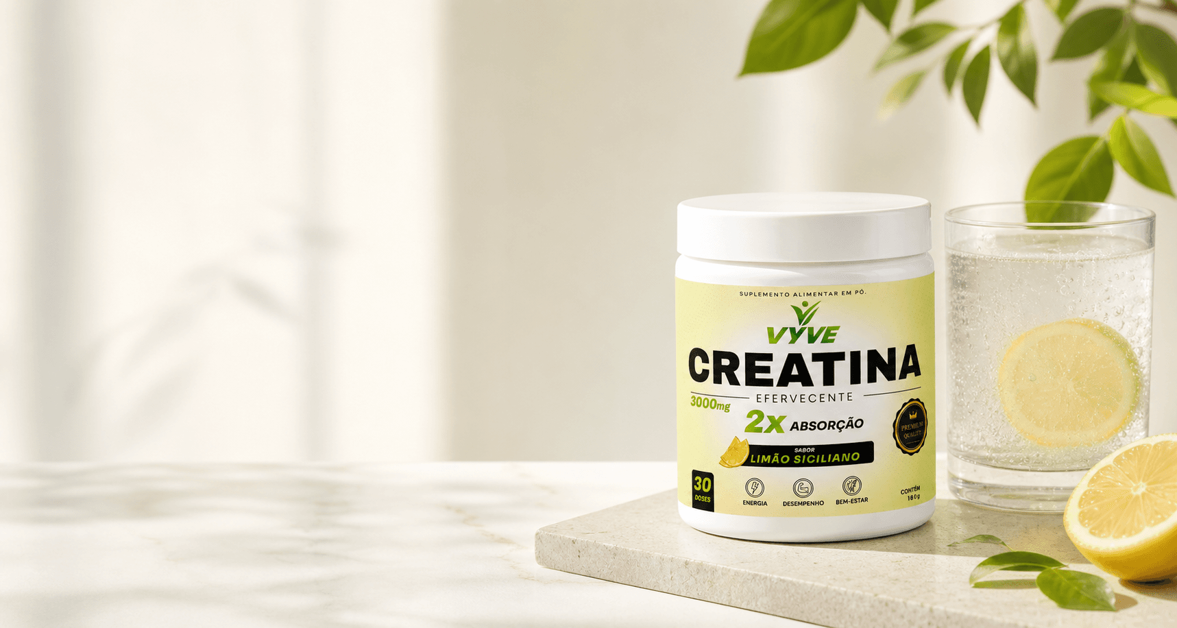 Cena premium da creatina efervescente Vyve